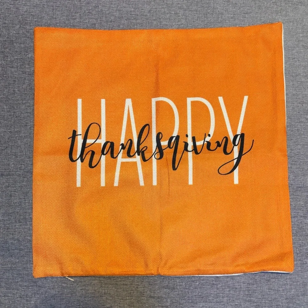 Fall Pillow Covers 18x18 Set of 4 Gnome Pumpkin Thanksgiving Autumn